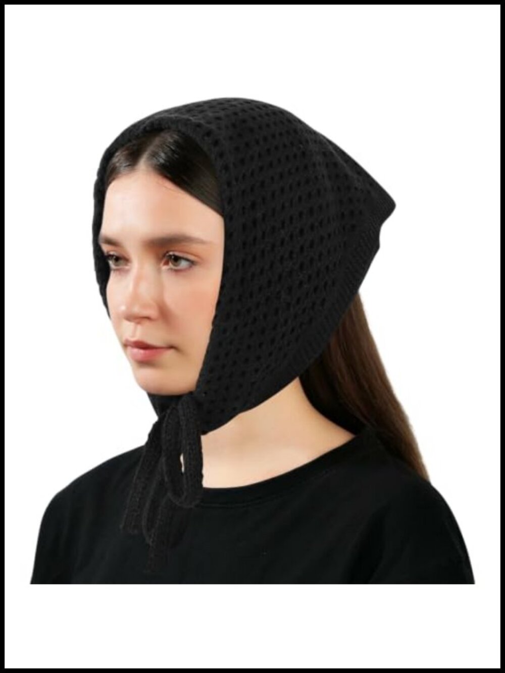 Knit Balaclava Hooded Scarf Hat Acrylic Winter Neck Cover